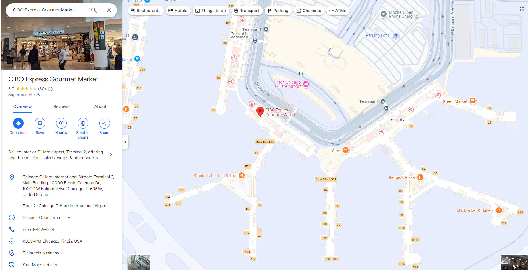 CIBO Express Gourmet Market o hare airport